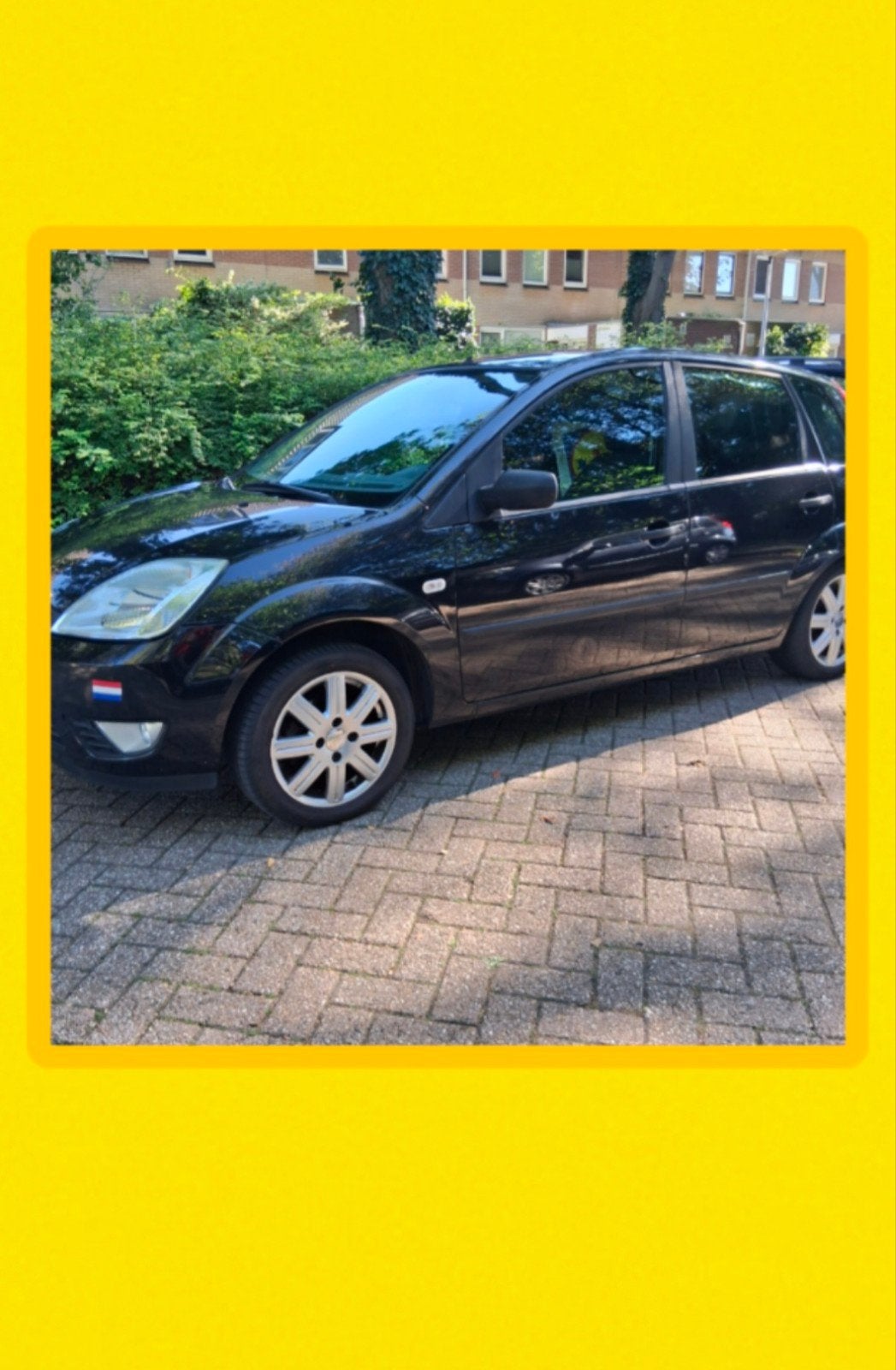 Zuinige‼️Ford Fiësta 1.4 16V 5DR 2003 Zwart MK5, Auto's, Voorwielaandrijving, 15 km/l, 4 cilinders, Origineel Nederlands