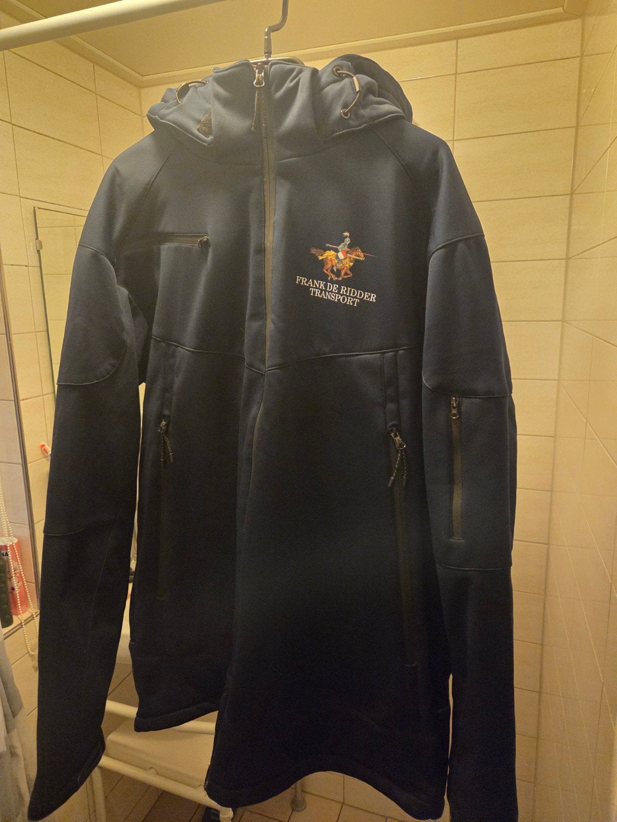 Unieke Frank de Ridder Transport jas XXL - Zo goed als nieu, Ophalen, Overige maten, Zo goed als nieuw, Blauw
