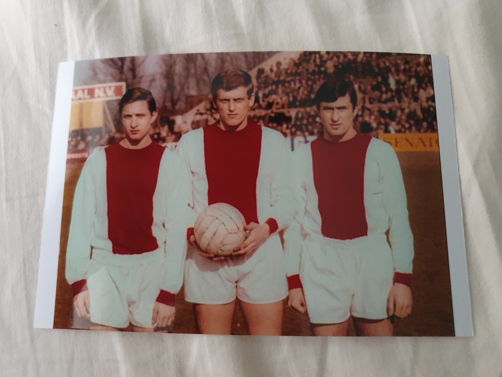 Johan Cruijff, Piet Keizer, Sjaak Swart Ajax, Ophalen of Verzenden, Zo goed als nieuw, Ajax, Poster, Plaatje of Sticker