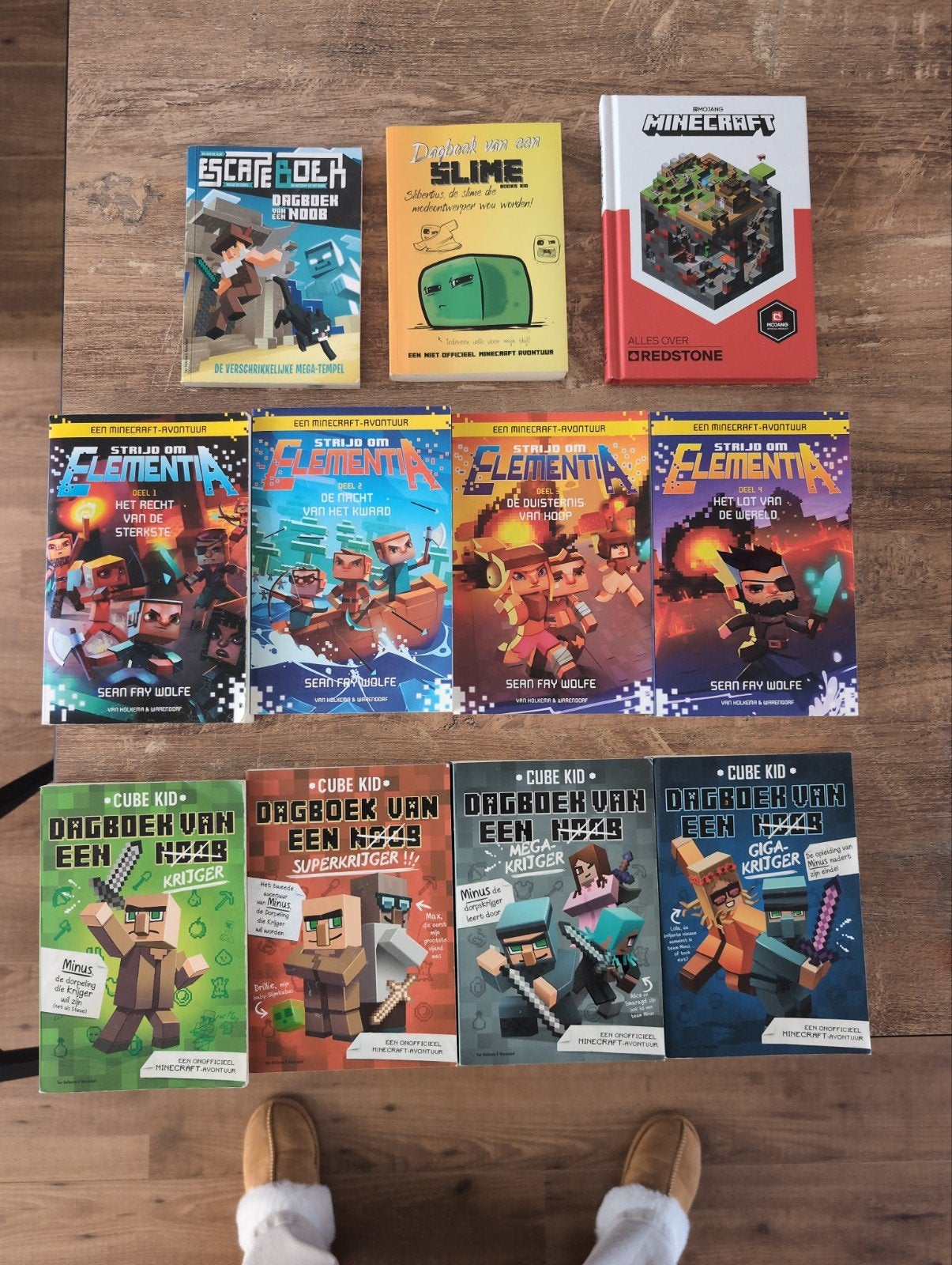 Grote collectie Minecraft boeken - Diverse series, Boeken, Ophalen, Gelezen, Sean Fay Wolfe, Cube Kid, Fictie