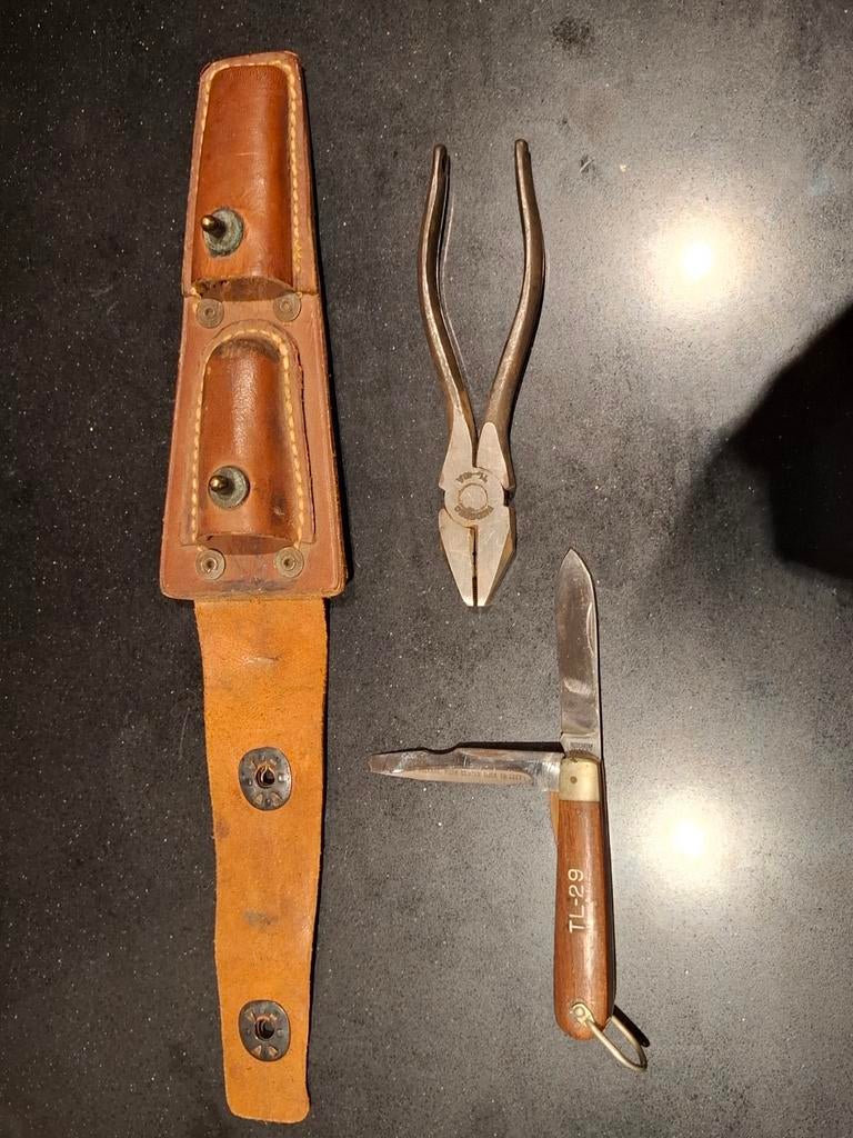 US Army TL-29 zakmes (Utica Cut Master) + FEDCO tang in Sign, Verzamelen, Militaria | Tweede Wereldoorlog, Ophalen of Verzenden