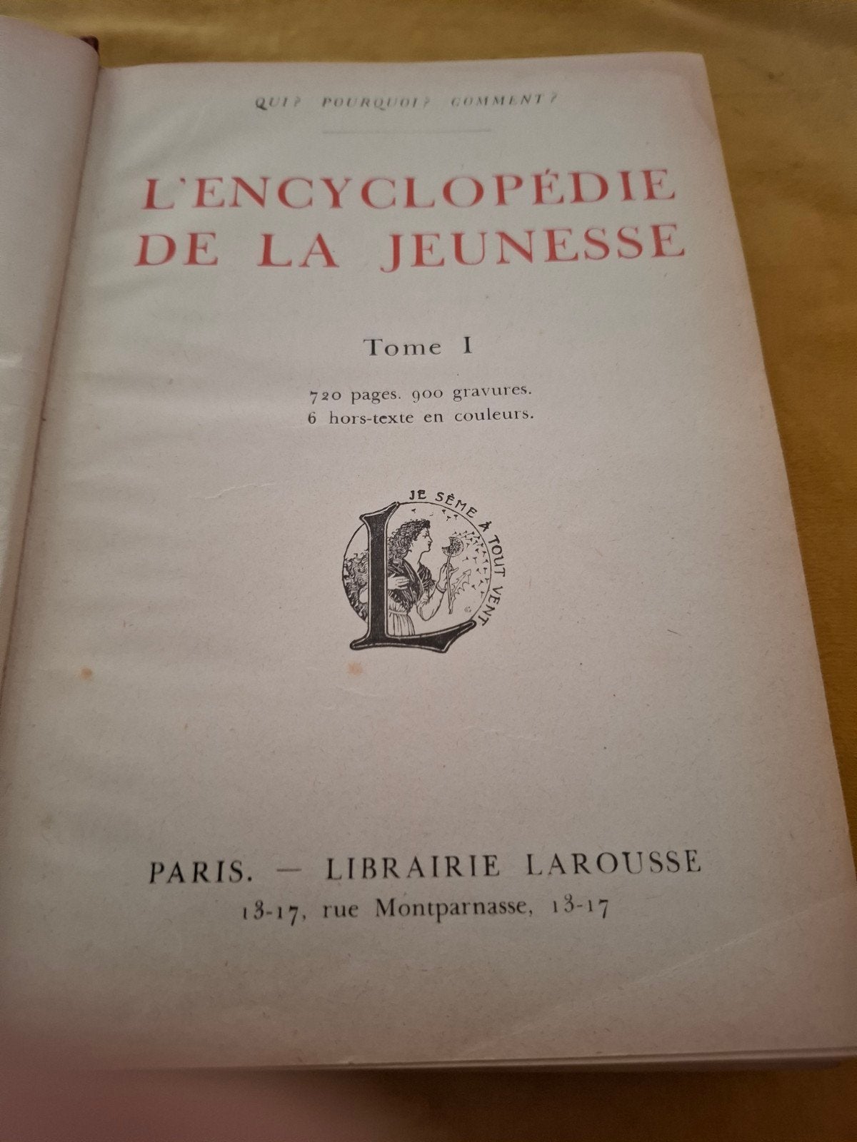 L'Encyclopédie de la Jeunesse - Tome 1 (Larousse), Boeken, Ophalen of Verzenden, Los deel, Algemeen, Onbekend