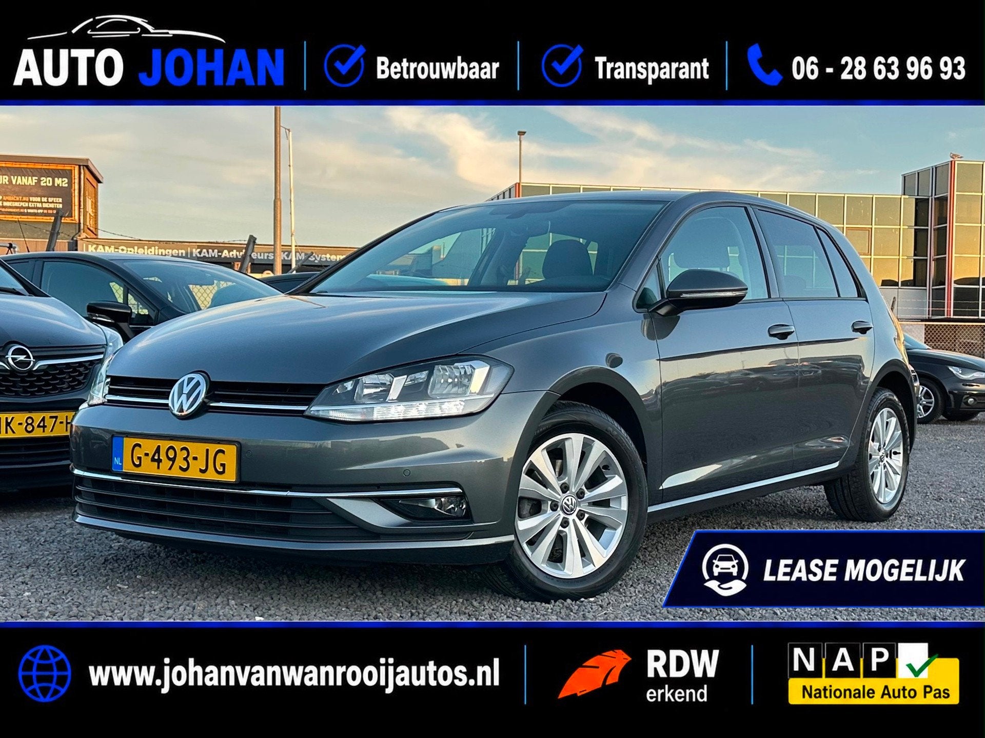 Volkswagen Golf 1.0 TSI Comfortline/NAVI/CLIMA/CARPLAY, Stof, Gebruikt, 49 €/maand, Origineel Nederlands