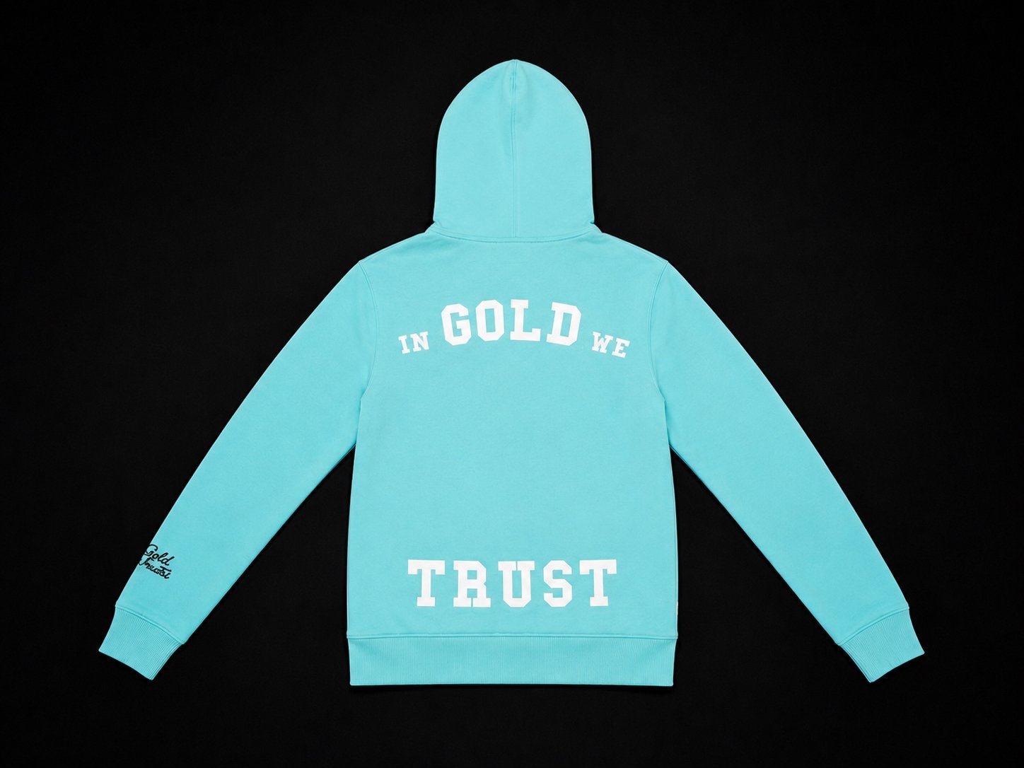 In gold we trust trui, Kleding | Heren, Truien en Vesten, Ophalen of Verzenden, Zo goed als nieuw, Blauw