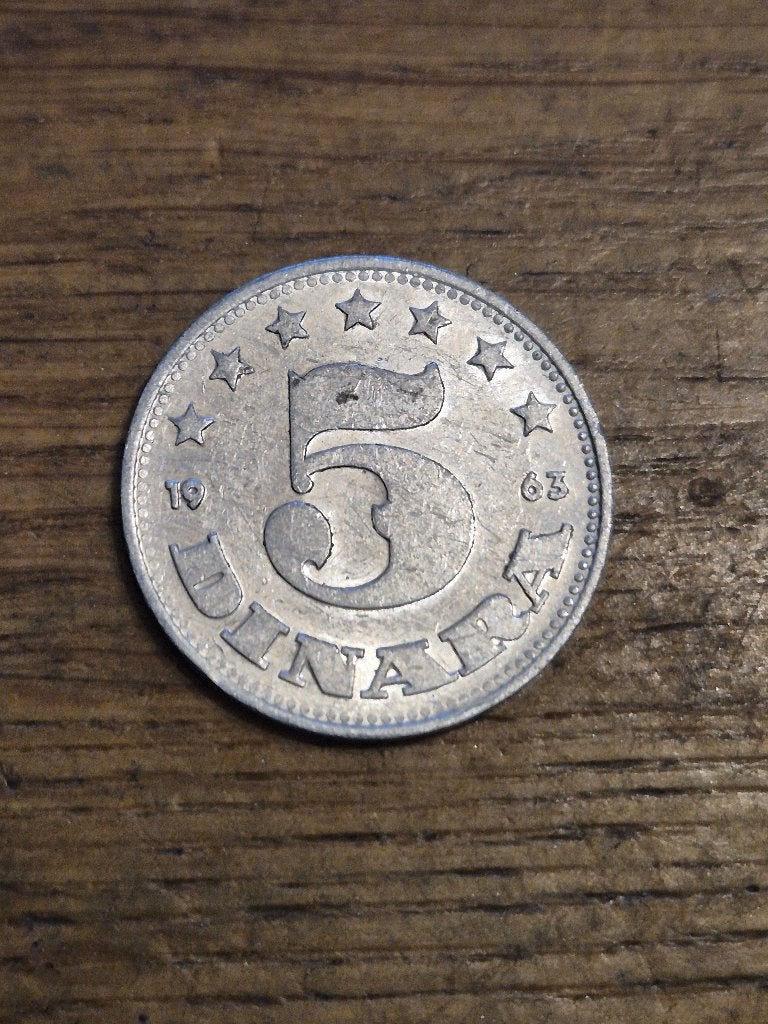 Joegoslavië - 5 Dinar 1963, Verzenden, Joegoslavië, Losse munt