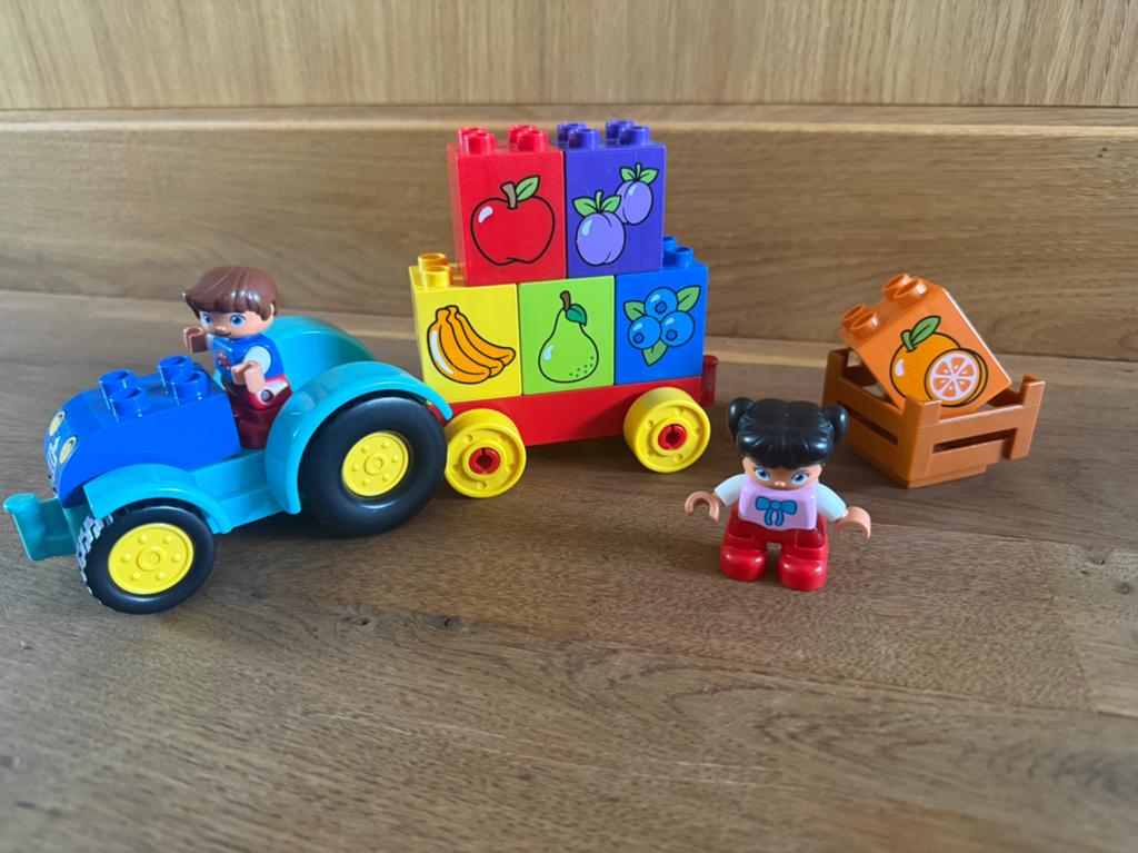 Lego Duplo - Mijn eerste tractor met fruit, Ophalen of Verzenden, Zo goed als nieuw, Duplo