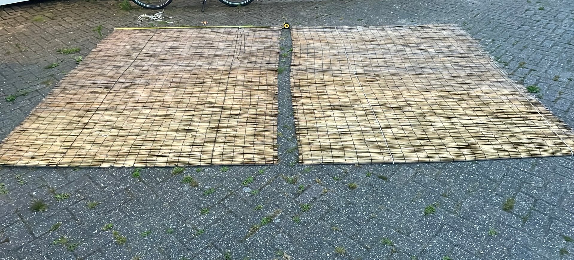 Rieten rolgordijnen, Ophalen, Gebruikt