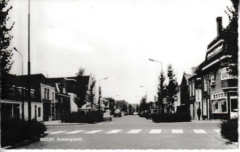 WEESP - ACHTERGRACHT, Verzamelen, Ansichtkaarten | Nederland, Ophalen of Verzenden, Ongelopen, Utrecht