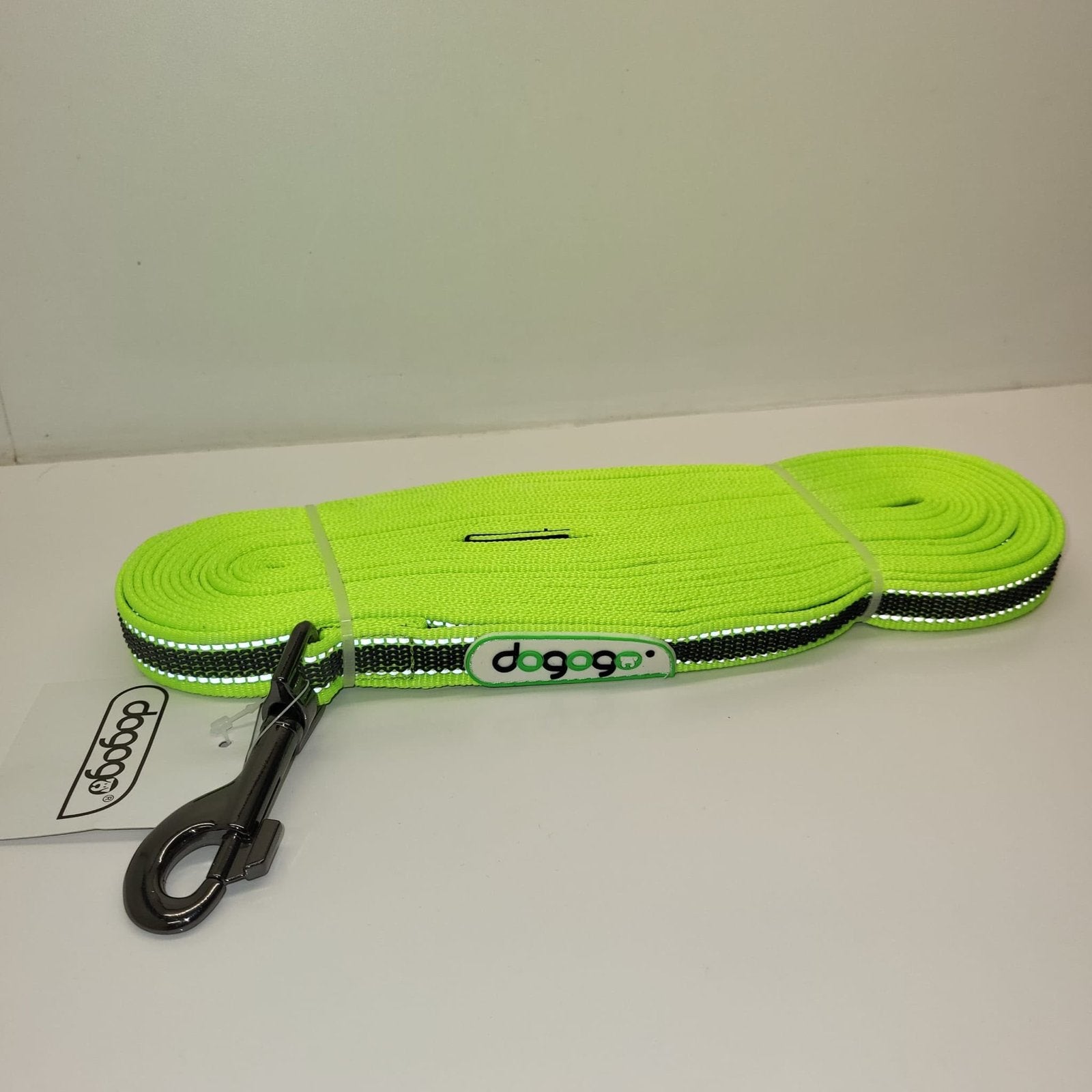 Dogogo hondenriem reflectie antislip - 10m x 20mm groen, Ophalen of Verzenden, Nieuw