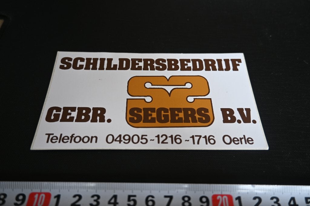 sticker oerle schildersbedrijf GEBR SEGERS BV, Ophalen of Verzenden, Zo goed als nieuw