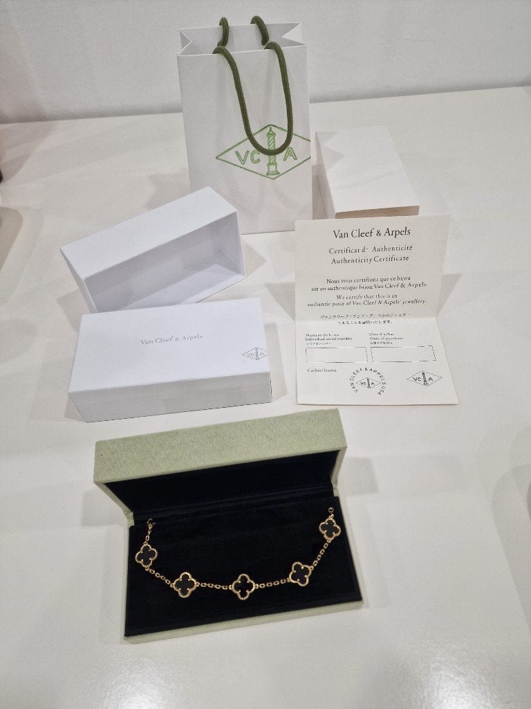 Van Cleef & Arpels armband 5 Sterren met Doos NIEUW! OP=OP, Overige materialen, Nieuw, Ophalen of Verzenden, Zilver
