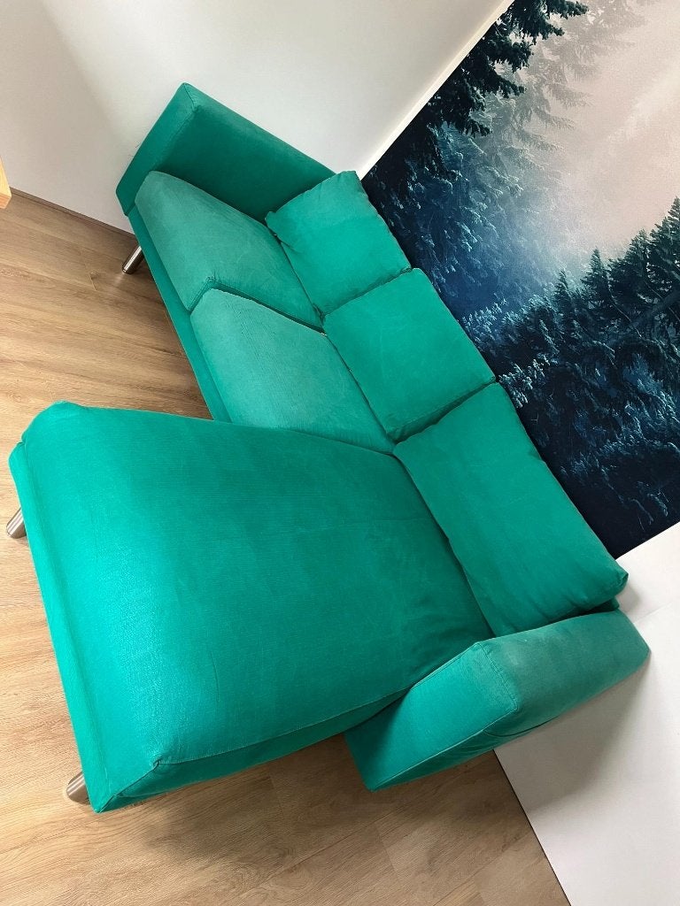 Ikea NORSBORG 3-zitsbank chaise lounge L-vorm Edam groen, Ophalen, 250 tot 300 cm, Gebruikt, Boho