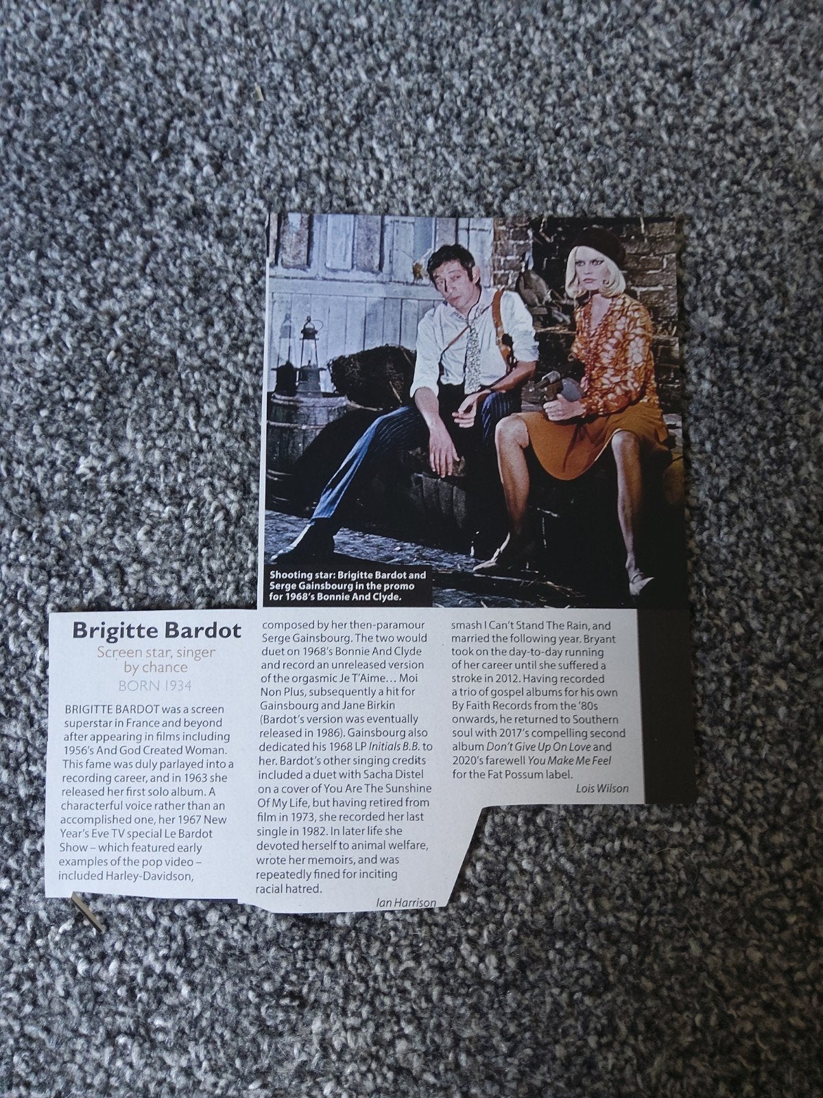 Serge Gainsbourg and Bardot: Bonnie and Clyde, Ophalen of Verzenden