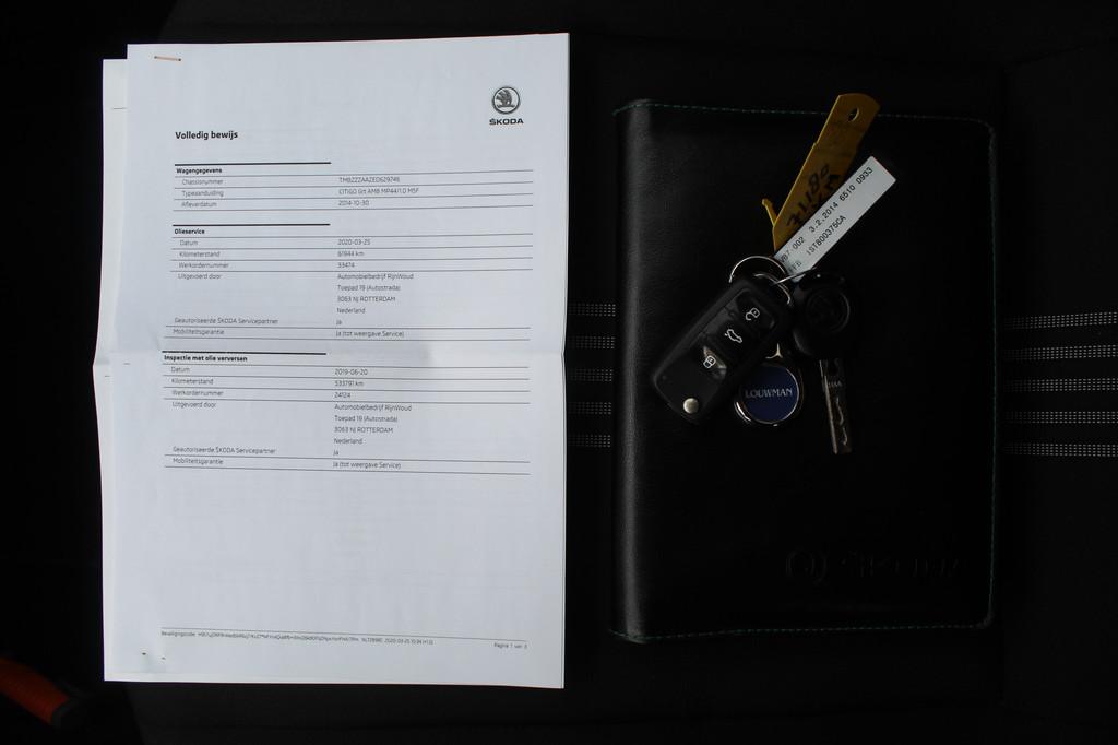 Skoda Citigo 1.0 Greentech Sport Airco/Radio-CD speler/Elekt, Auto's, Skoda, Voorwielaandrijving, Stof, Gebruikt, Zwart