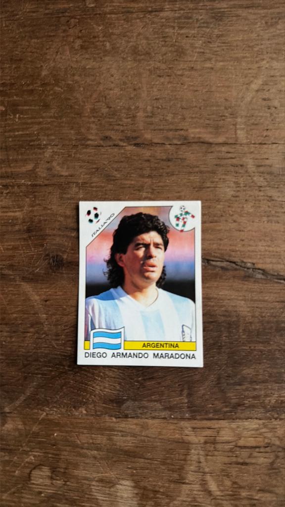 Diego Maradona Panini Italia '90 Voetbalplaatje, Hobby en Vrije tijd, Ophalen of Verzenden, Zo goed als nieuw, Plaatje