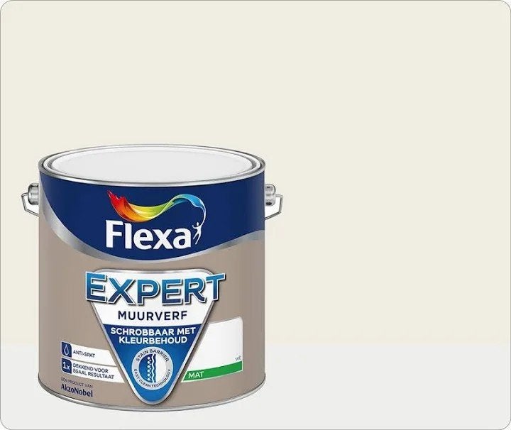 Flexa Expert Muurverf Schrobbaar met Kleurbehoud Mat, Ophalen of Verzenden, Nieuw