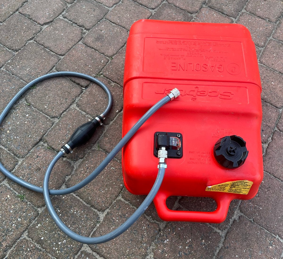 Scepter benzinetank 25 liter met brandstofslang, Ophalen, Gebruikt, Motor en Techniek