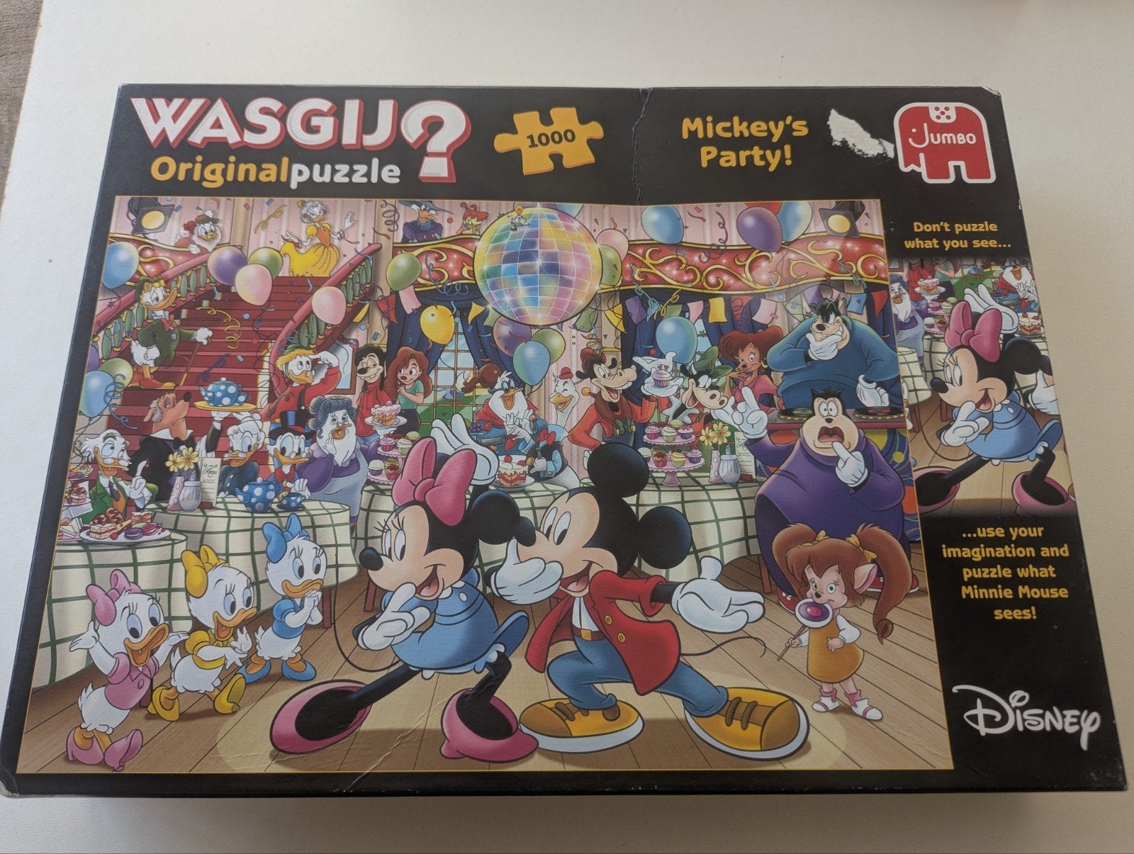 Wasgij puzzel original Mickey's Party, Ophalen, 500 t/m 1500 stukjes, Zo goed als nieuw