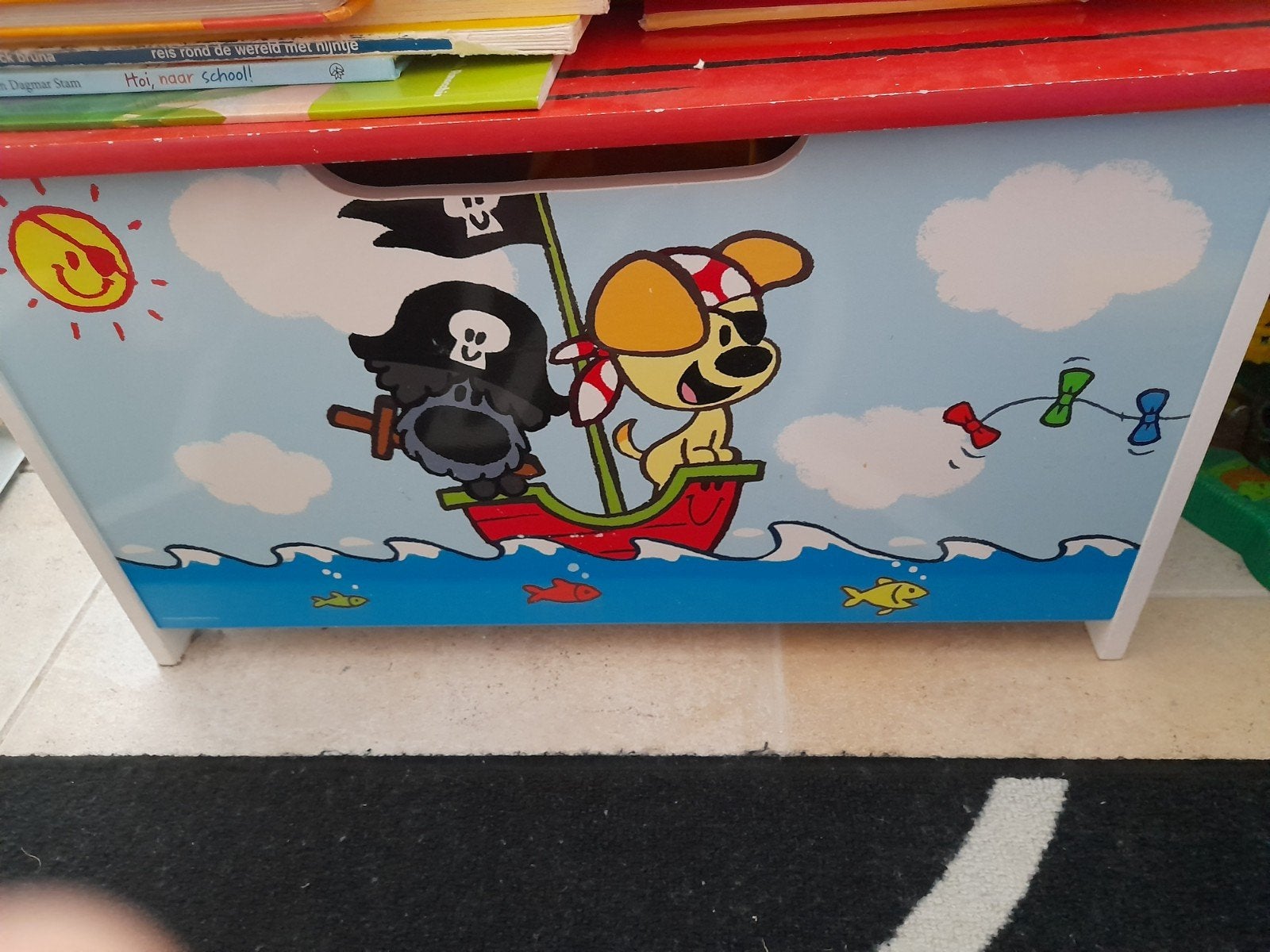 Speelgoed kist Woezel en Pip, Ophalen, Gebruikt, 50 tot 100 cm, Minder dan 50 cm