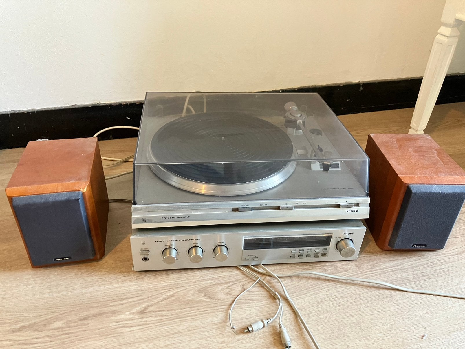 Philips F7212 Synchro Drive platenspeler, Ophalen, Zo goed als nieuw, Philips