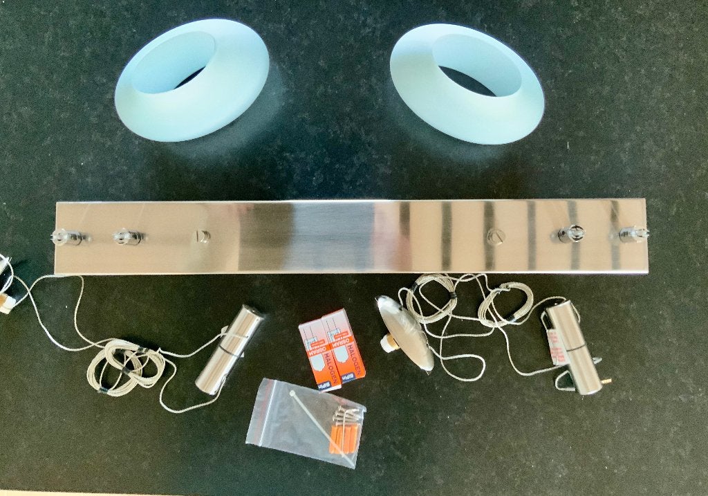 Hanglamp rvs 60 cm nieuw in doos., Ophalen of Verzenden, Nieuw, Metaal, Modern