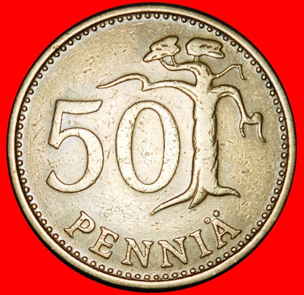 Ⰺ PINE TREE (1963-1990): FINLAND  50 PENCE 1965S!, Ophalen of Verzenden, Overige landen, Losse munt
