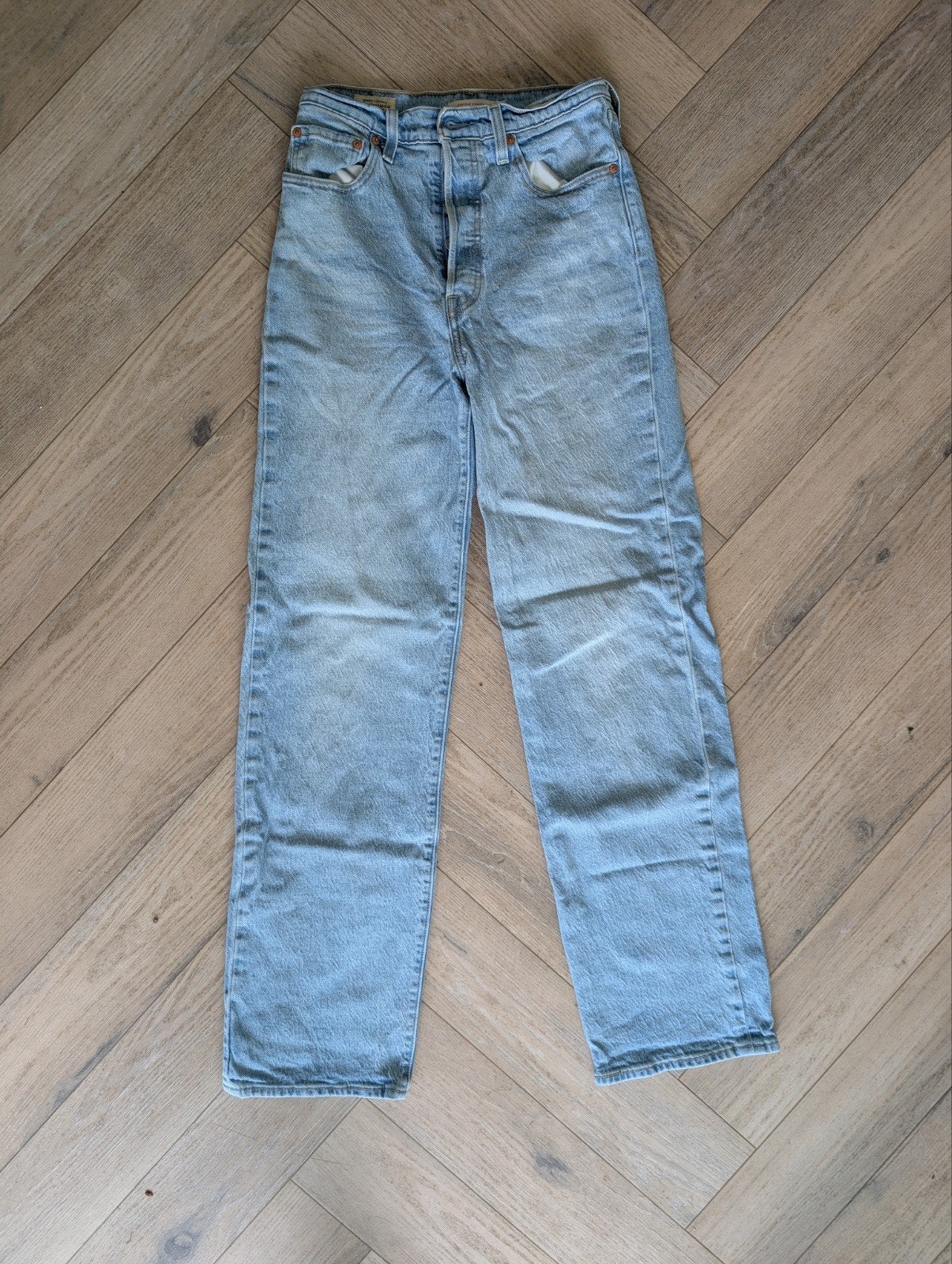 Levi's ribcage straight 27x32, Kleding | Dames, Ophalen, Blauw, Zo goed als nieuw, W27 (confectie 34) of kleiner