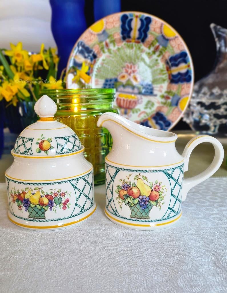 Villeroy Boch, Basket melkkan+ suikerpot met deksel., Huis en Inrichting, Keuken | Servies, Overige typen, Nieuw, Ophalen of Verzenden