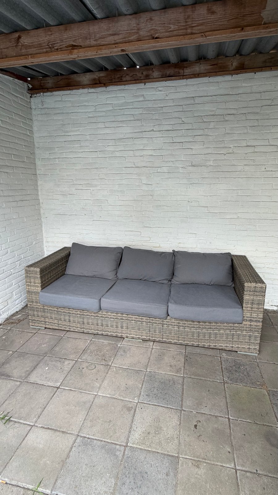 Loungebank, Gebruikt, 3 zitplaatsen, Ophalen of Verzenden, Loungeset