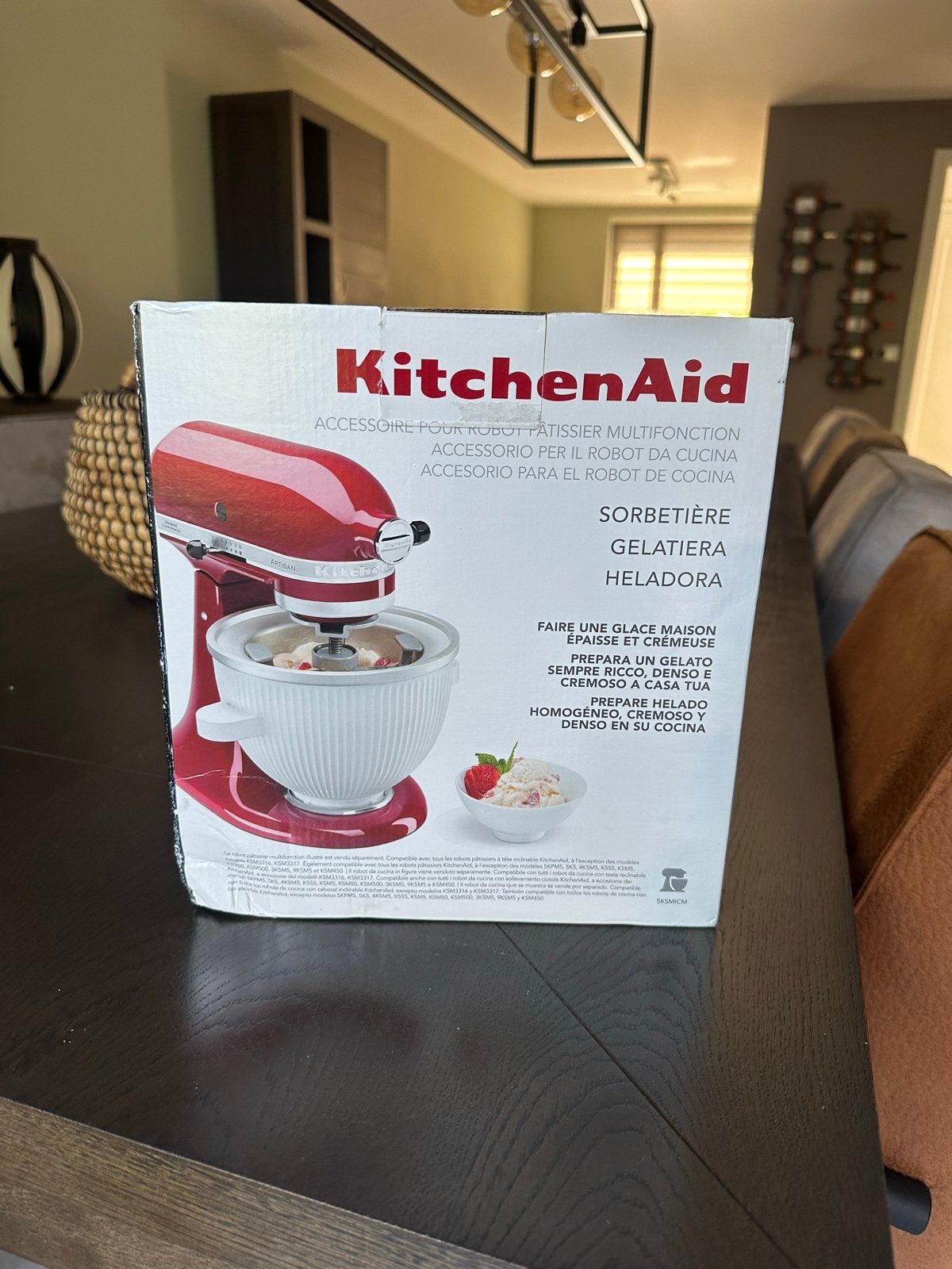 KitchenAid Ice Cream Maker- NIEUW MODEL 5KSMICM, 1 tot 2 liter, Ophalen of Verzenden, Nieuw, 1 snelheid