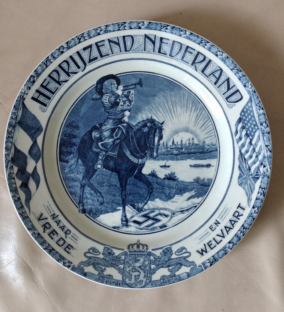 Delfts Blauw wandbord  Societe Ceramique Maastricht, Ophalen of Verzenden