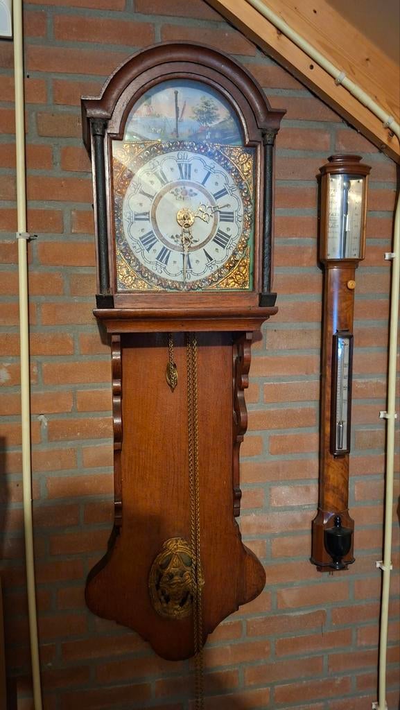 Antieke Barometer eventueel met Friesche staartklok, Ophalen of Verzenden