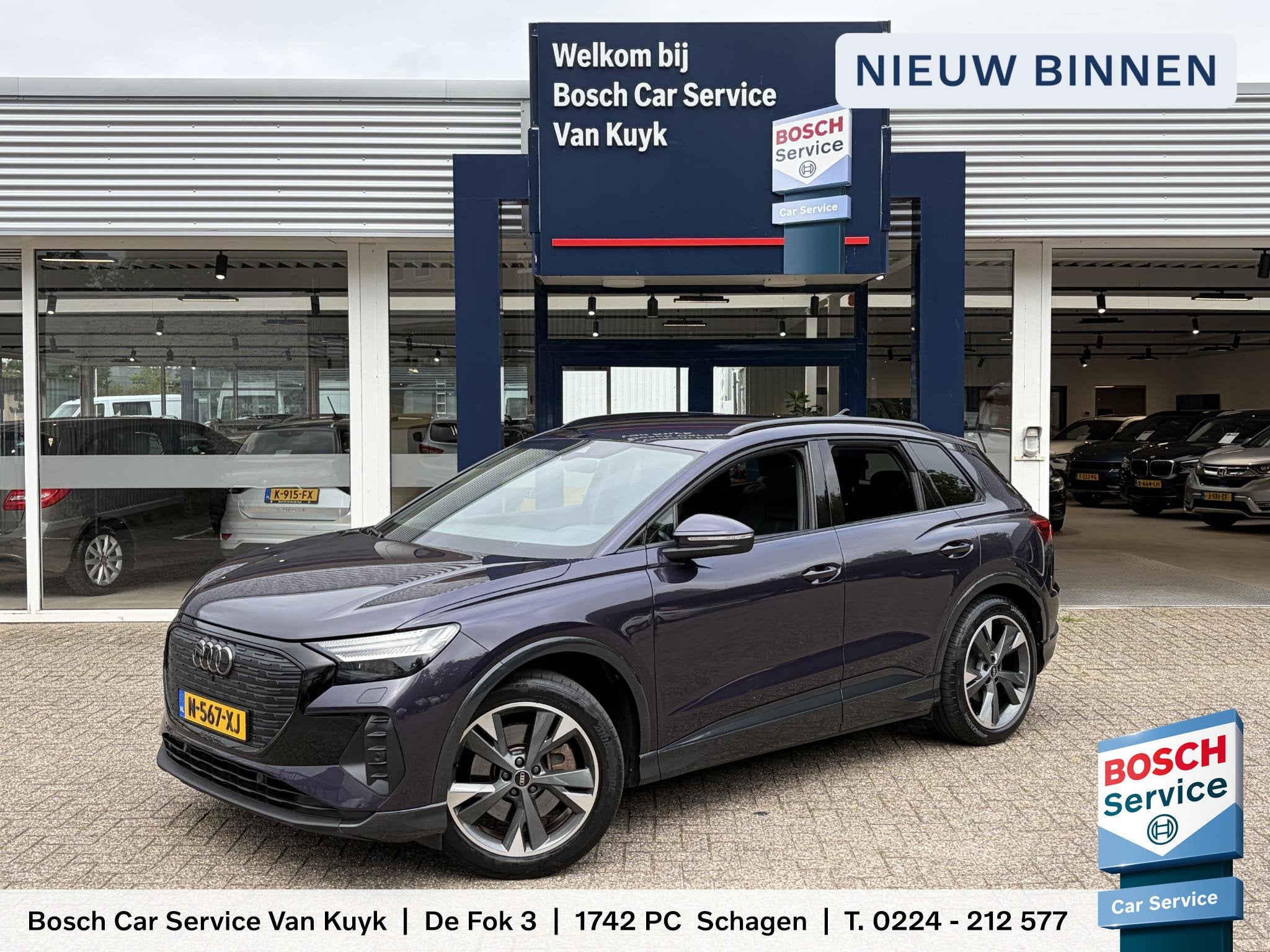 Audi Q4 e-tron 40 Launch edition Advanced 77 kWh / NL-Auto /, Auto's, Automaat, Achterwielaandrijving, Gebruikt, Zwart