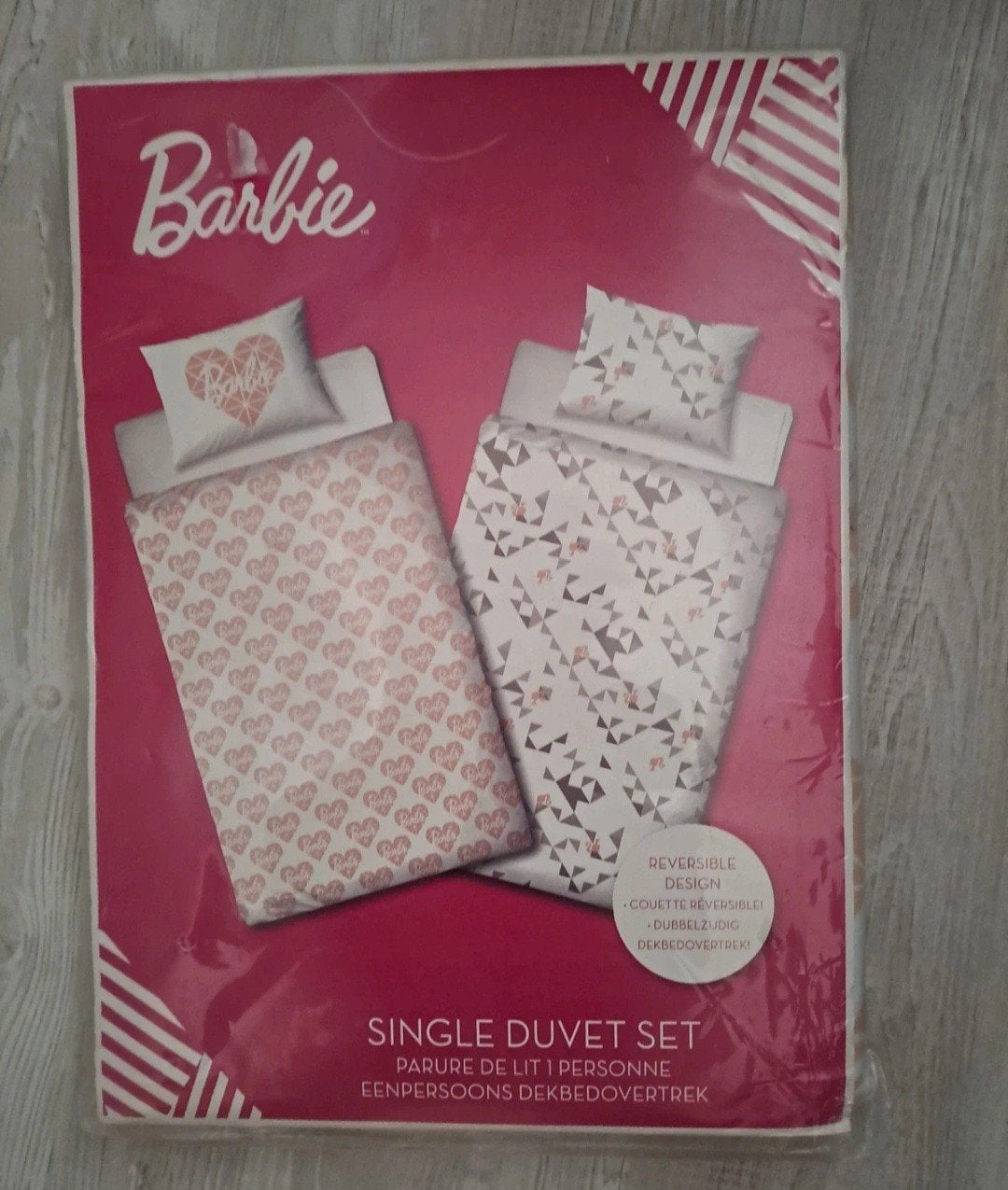 Nieuw dubbelzijdig Barbie dekbed 1 pers, Ophalen of Verzenden, Nieuw