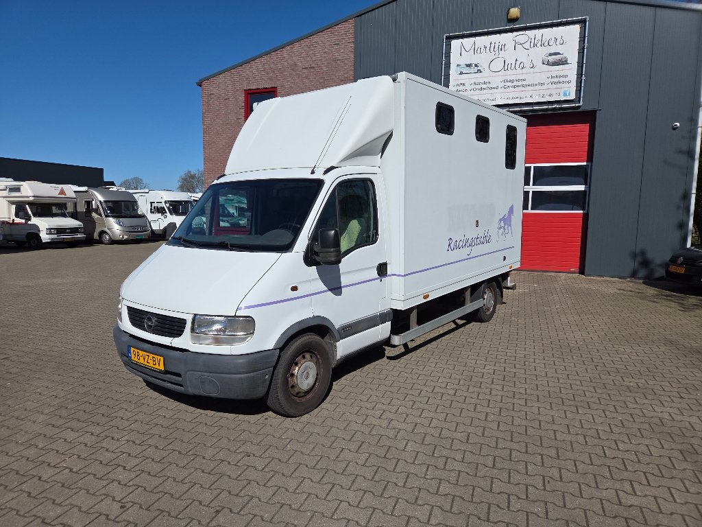 Opel Movano DTI paarden vervoer 3.5T 2001, Voorwielaandrijving, Trekhaak, 4 cilinders, Wit