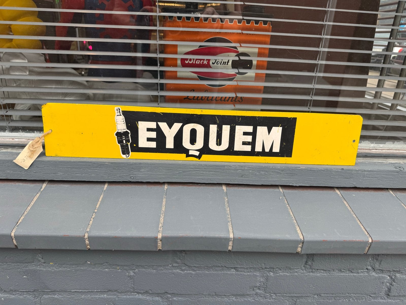 Vintage Eyquem Bougie Reclamebord - Geel Emaille, Ophalen of Verzenden