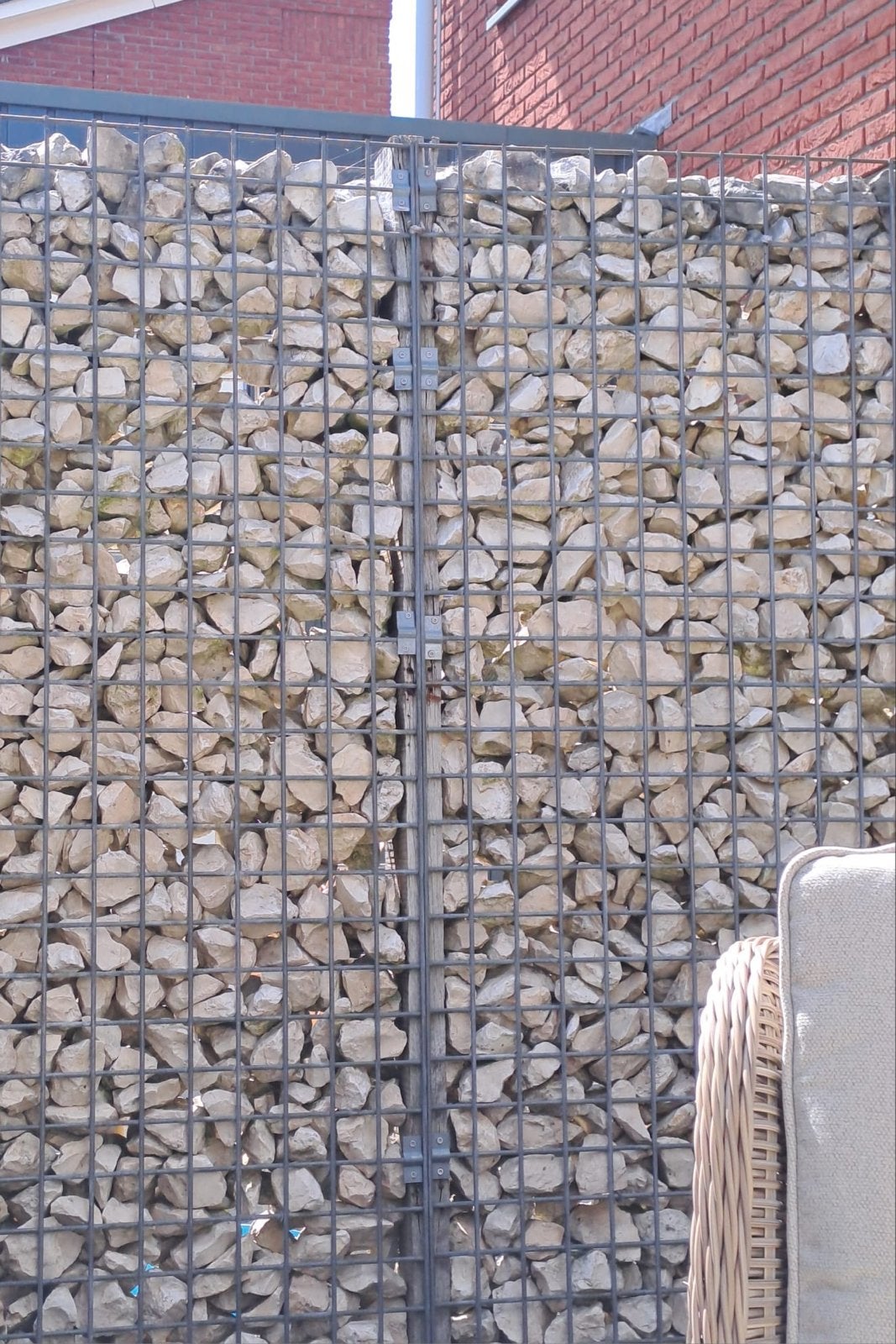 Gabion schutting met stenen - Privacy en stijl, Ophalen, 3 tot 6 meter, IJzer, 1 tot 2 meter