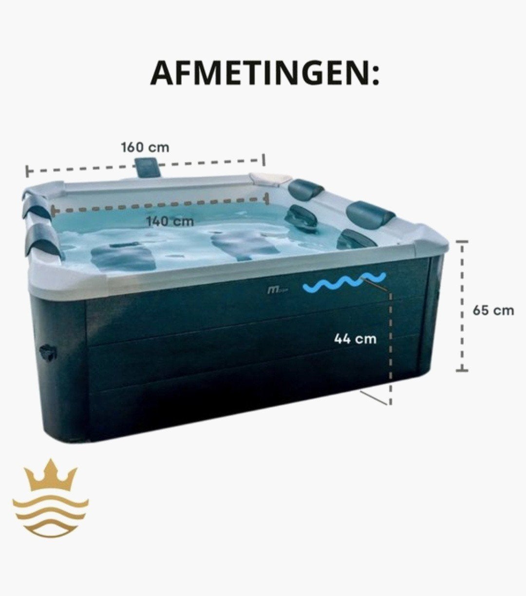 MSpa opblaasbare jacuzzi met afdekzeil en pomp, Tuin en Terras, Ophalen of Verzenden, Gebruikt, Afdekzeil, Opblaasbaar