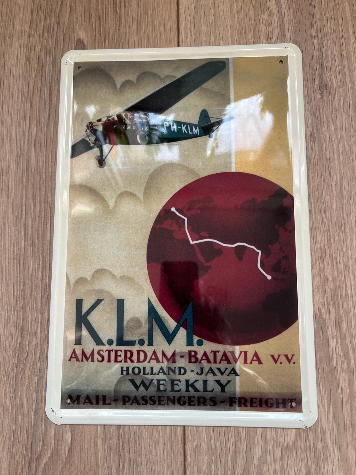 (Reclame)bord KLM - Nostalgie Design, Ophalen of Verzenden