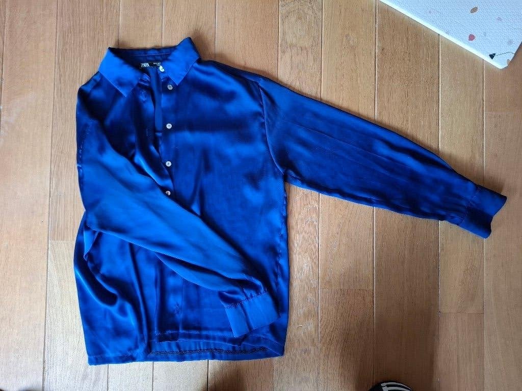 Zara blouse S helderblauw, Zara, Zo goed als nieuw, Maat 36 (S), Verzenden