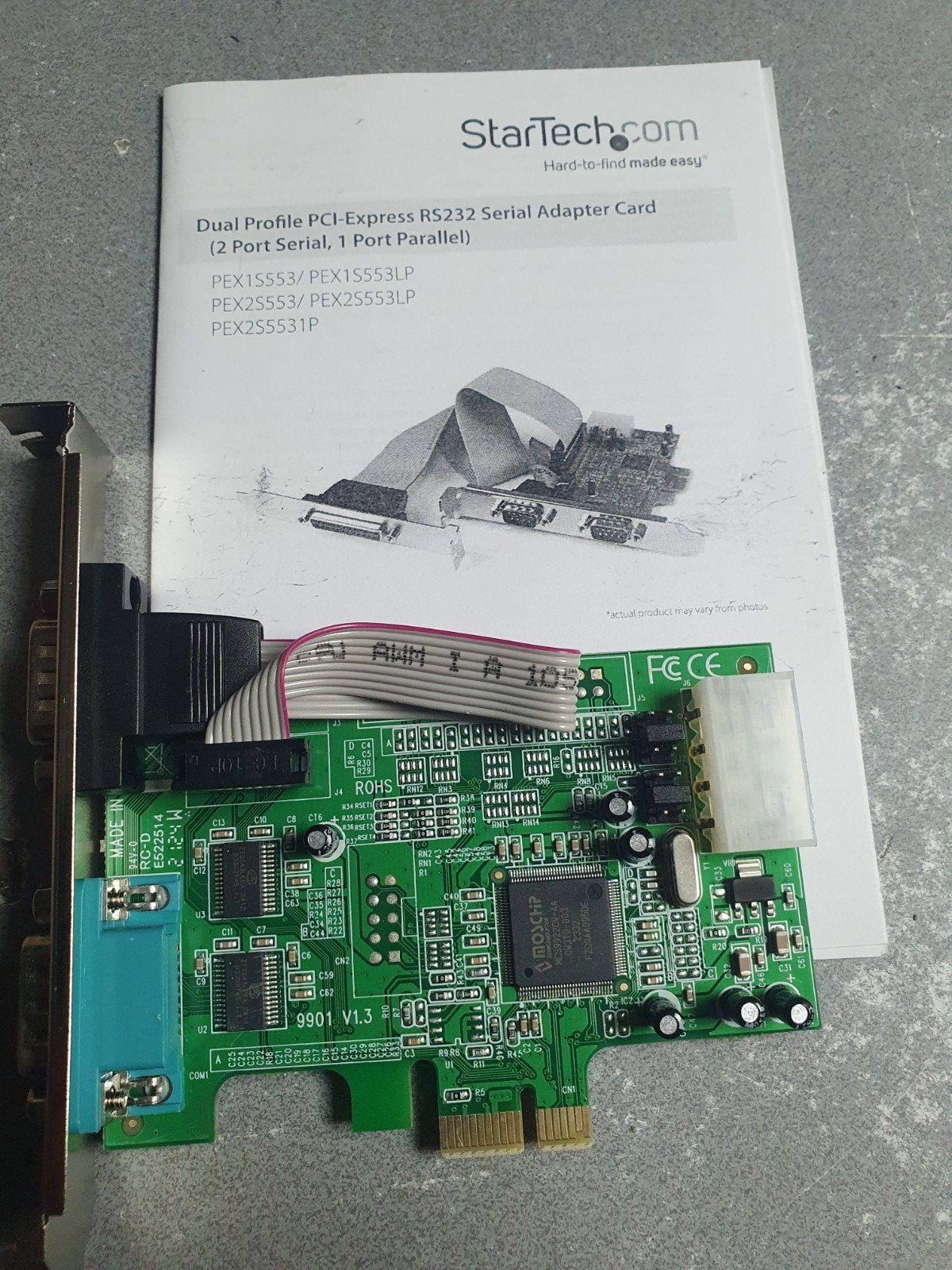 StarTech.PEX2S553 2-poorts PCIe RS232, Ophalen of Verzenden, Nieuw, Overige chipsets, PCI-Express 1