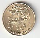 10  cent  1971  Chili  km. 194  ( 0,25 euro ), Postzegels en Munten, Munten | Amerika, Ophalen of Verzenden, Noord-Amerika, Losse munt