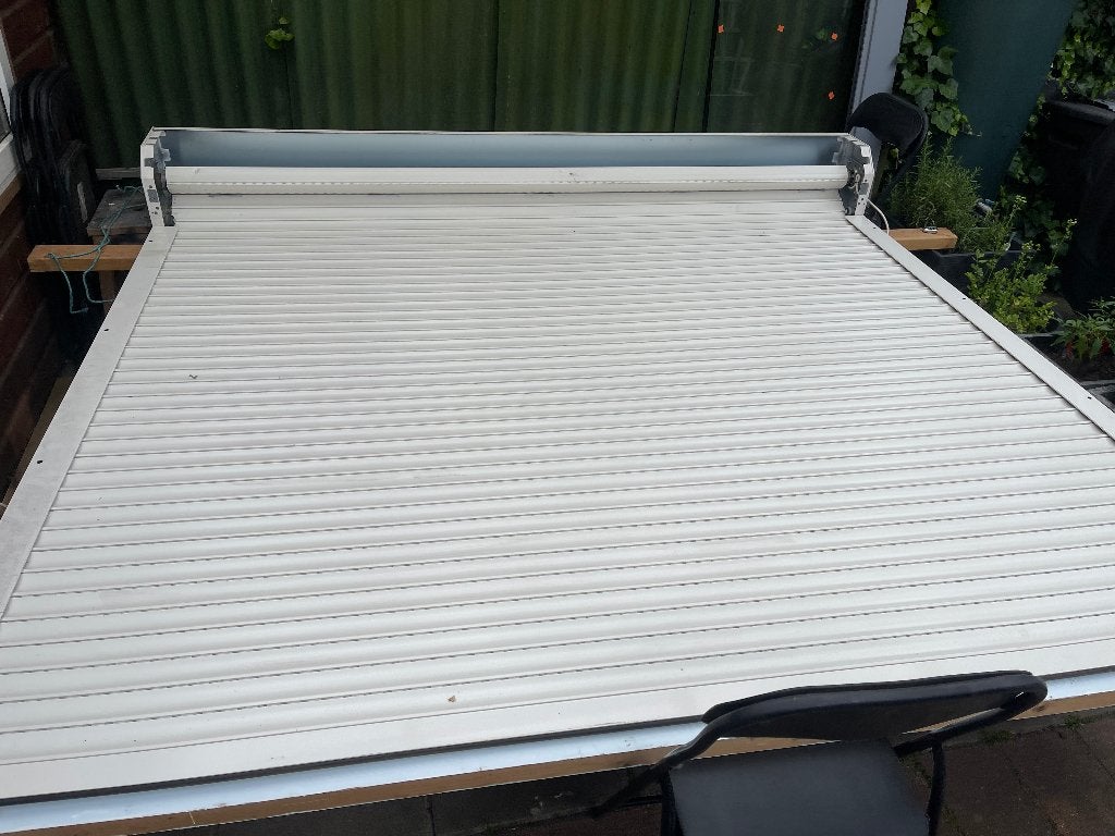 Somfy elektrische garagedeur met afstandsbediening, Ophalen, Garagedeur, Zo goed als nieuw, Metaal