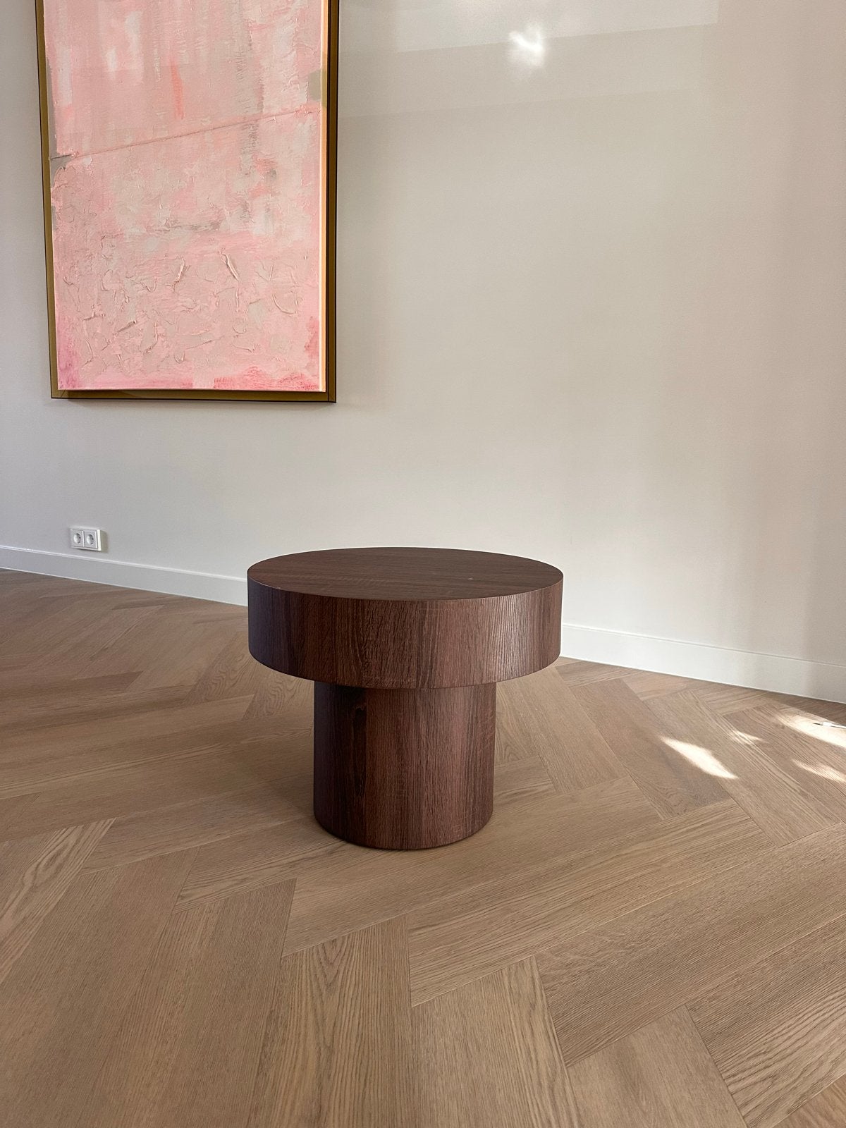 Moderne Malung bijzettafel donkerbruin – Ø50 cm, Minder dan 45 cm, Minder dan 55 cm, Rond, Ophalen of Verzenden