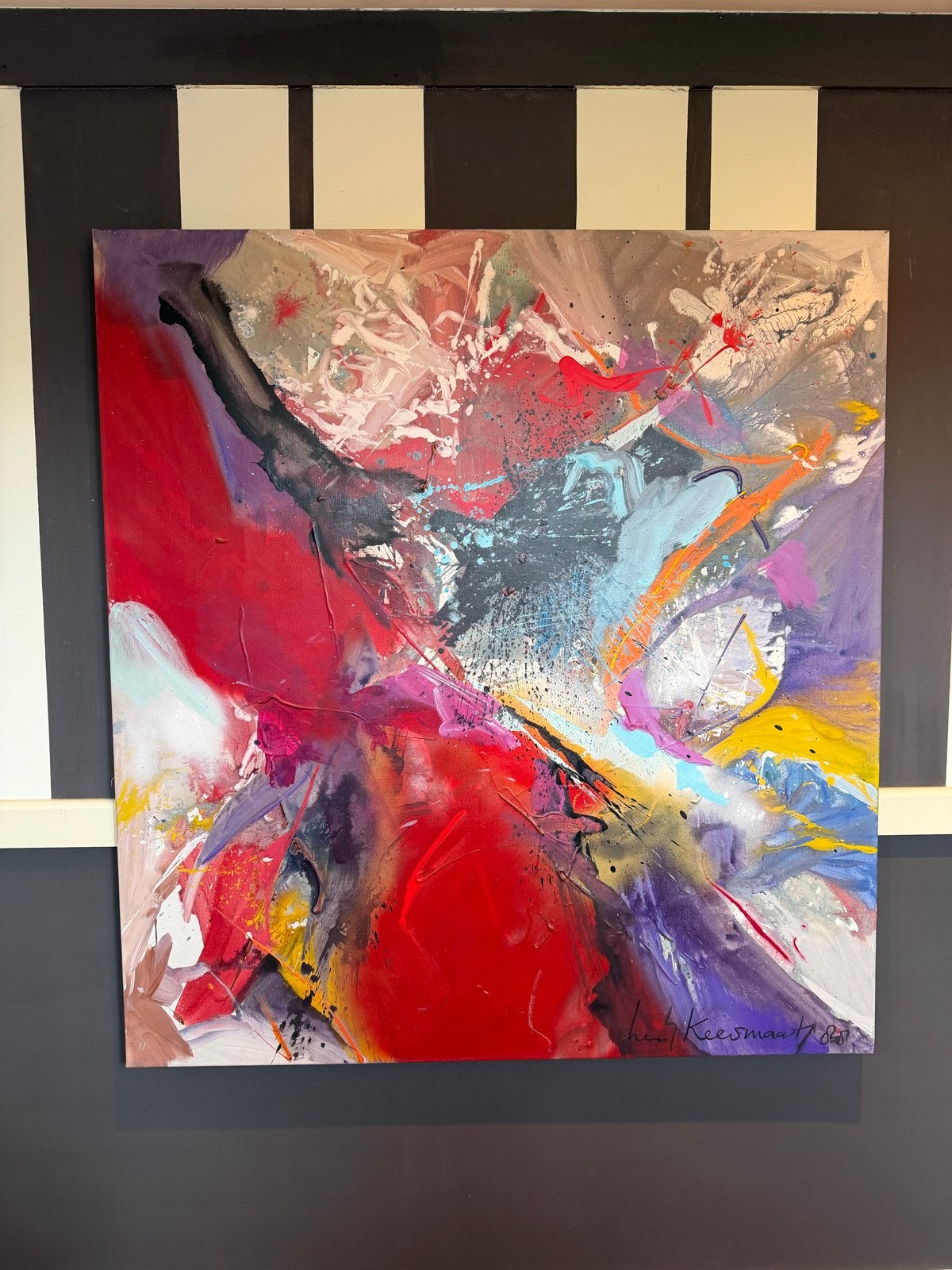 Modern schilderij Henk Keesmaat (groot), Ophalen, Handgeschilderd, Abstract
