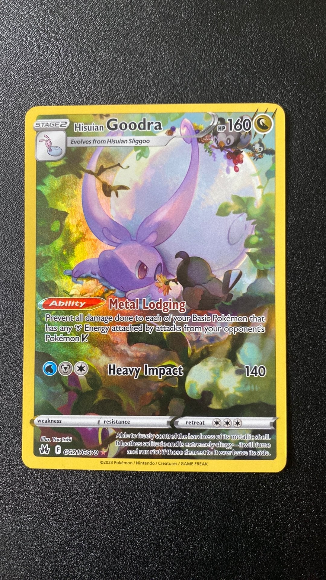 Pokemon hisuian goodra gg21 crown zenith, Ophalen of Verzenden, Zo goed als nieuw, Losse kaart