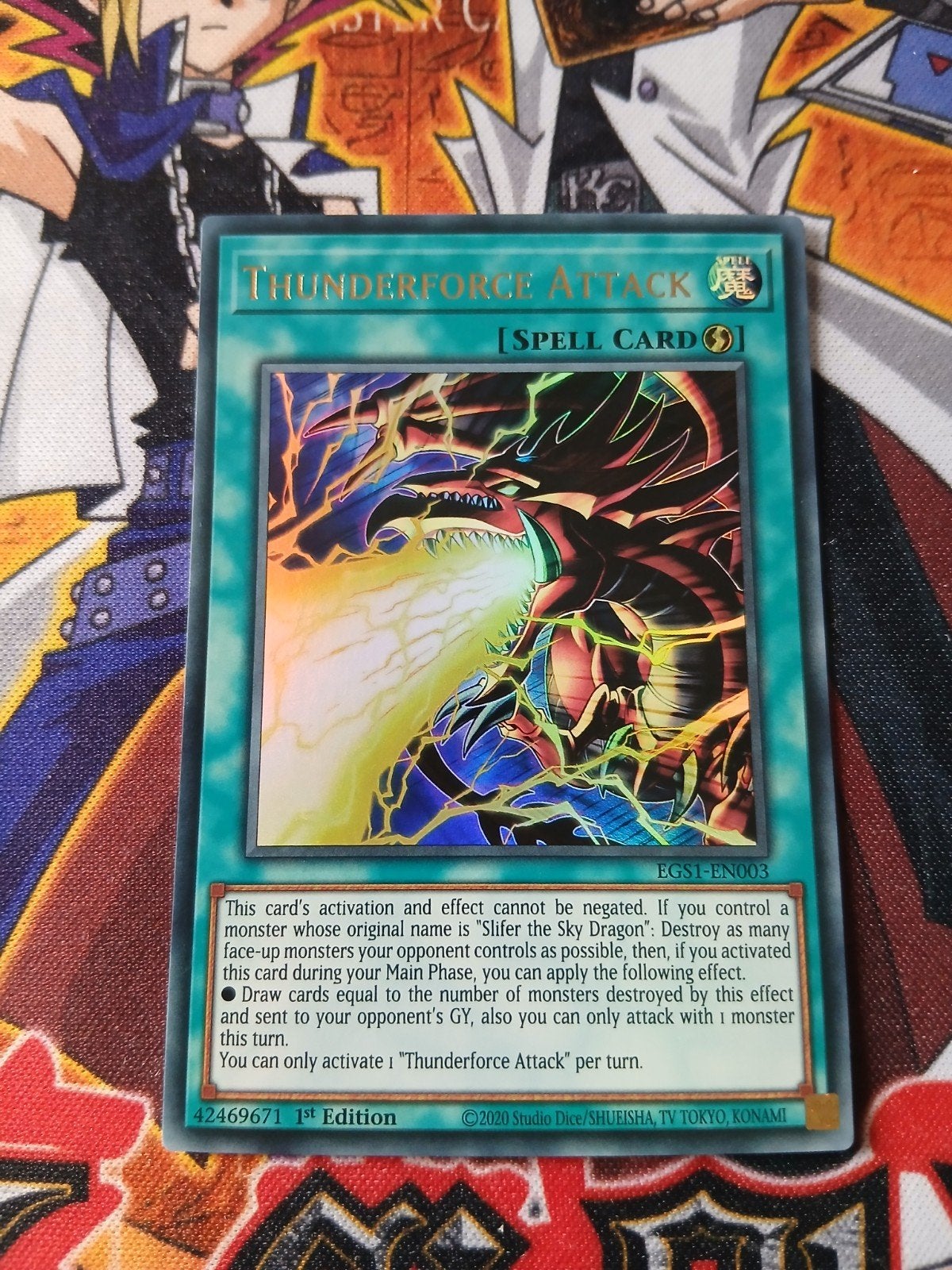Thunderforce Attack - Ultra Rare EGS1 - Yu-Gi-Oh, Ophalen of Verzenden, Zo goed als nieuw, Foil