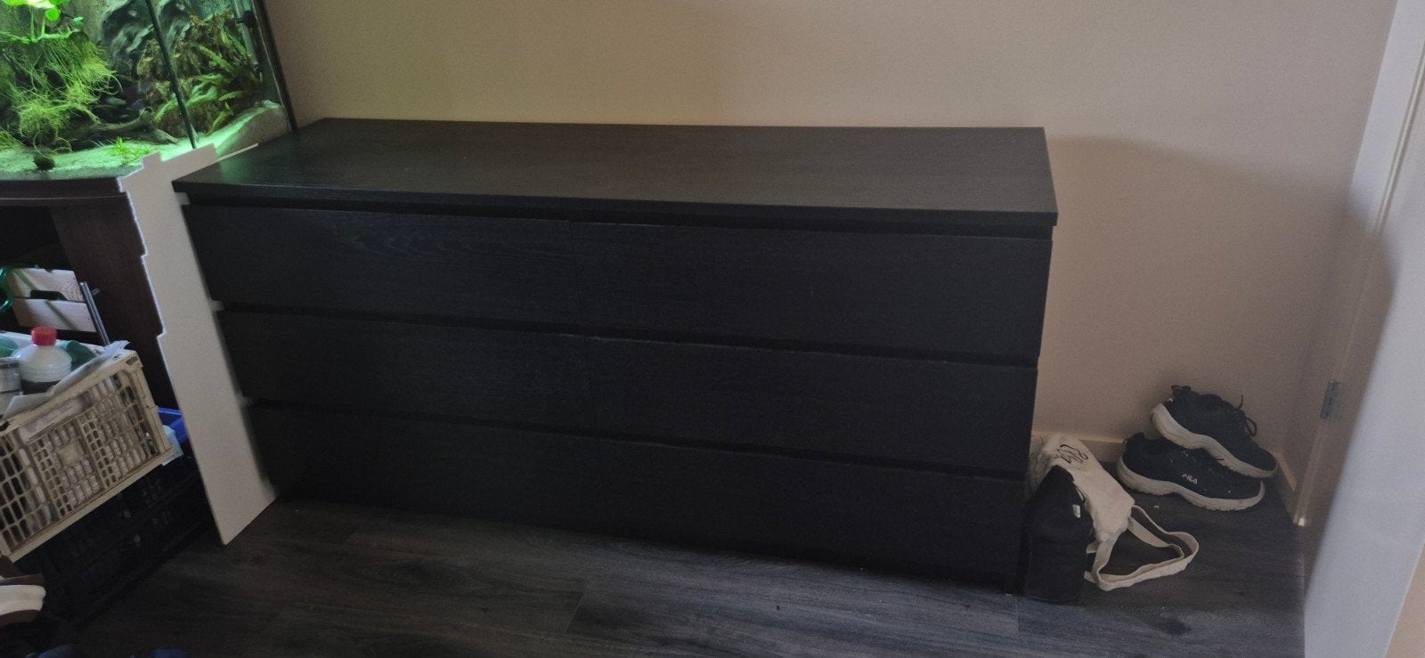 Ikea MALM ladekast 6 lades, zwart, Huis en Inrichting, Kasten | Ladekasten, Ophalen, Gebruikt, 5 laden of meer, 150 tot 200 cm
