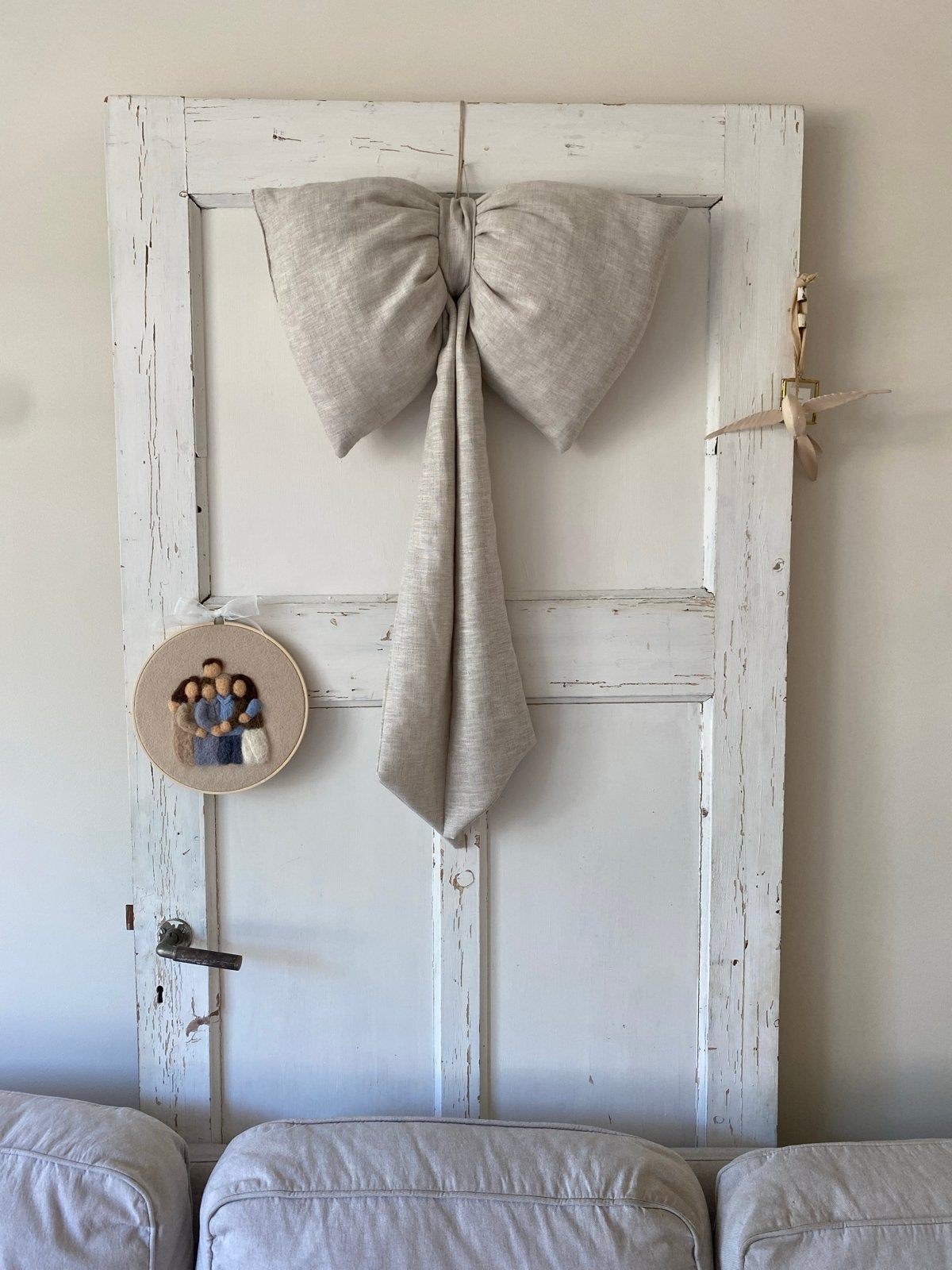 Oude houten brocante paneeldeur met glas en deurklink, Doe-het-zelf en Verbouw, Deuren en Horren, Ophalen, Gebruikt, 80 tot 100 cm