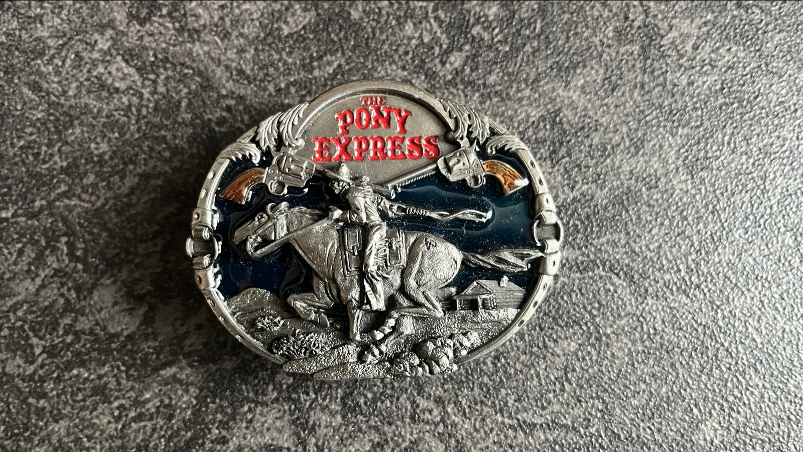 Vintage 'The Pony Express' Buckle - Herberitz 1996, Ophalen of Verzenden, Zo goed als nieuw, Overige kleuren, Losse buckle of gesp